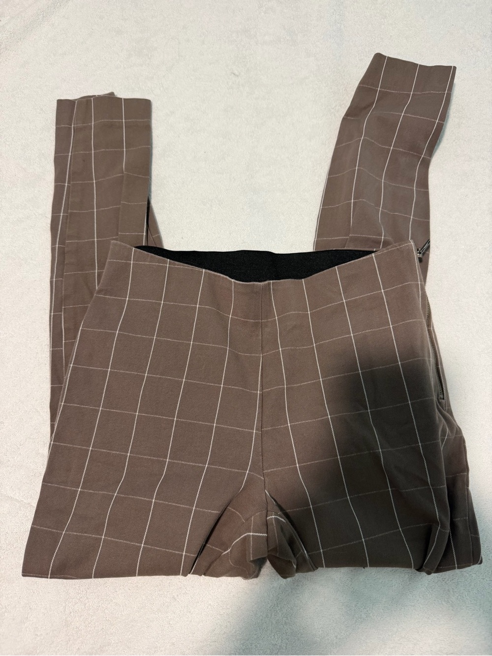 a new day Brown Windowpane Skinny Pants